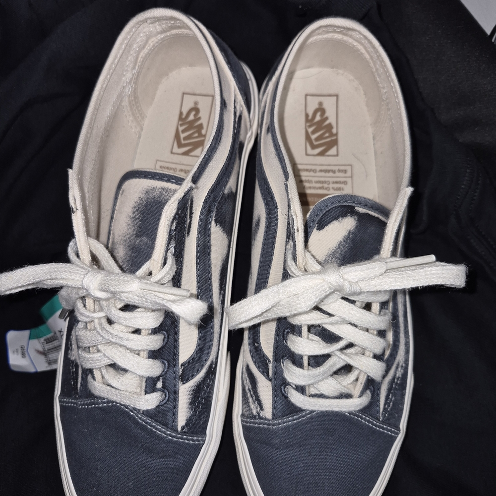 Vans Navy and White Canvas Sneakers
